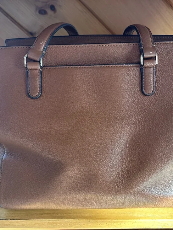 kate spade Brown Leather Tote with Top Handles - Picture 2 of 8